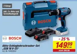 toom Baumarkt BOSCH Akku-Schlagbohrschrauber-Set „GSB 18 V-25“ Angebot