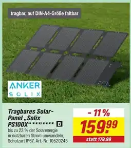 toom Baumarkt Tragbares Solar-Panel „Solix PS100X“ Angebot