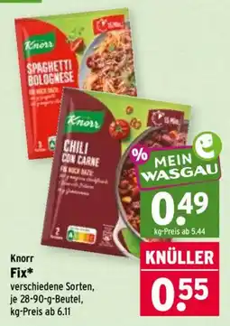 Wasgau Knorr Fix* Angebot