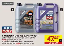toom Baumarkt Motorenöl „Top Tec 4200 5W-30“ Angebot