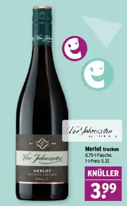 Wasgau Vier Jahreszeiten Merlot trocken Angebot