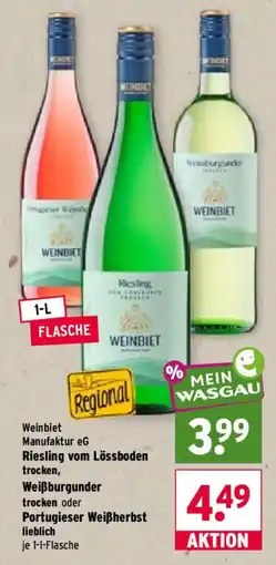 Wasgau Weinbiet Riesling vom Lössboden trocken Angebot