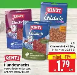 Herkules Baumarkt RINTI Hundesnacks Angebot