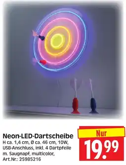 Herkules Baumarkt Neon-LED-Dartscheibe Angebot