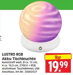 Herkules Baumarkt LUSTRO RGB Akku Tischleuchte Angebot
