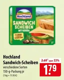 Famila Nord Ost Hochland Sandwich-Scheiben Angebot