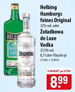 Famila Nord Ost Helbing Hamburgs feines Original Źoładkowa de Luxe Vodka Angebot