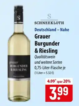 Famila Nord Ost SCHNEEKLOTH Grauer Burgunder & Riesling Angebot