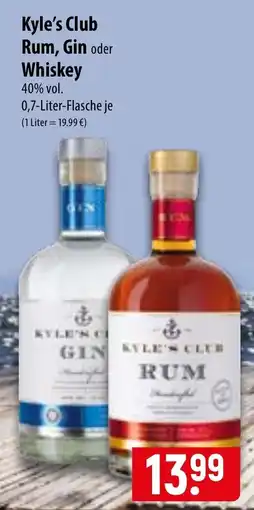 Famila Nord Ost Kyle's Club Rum, Gin oder Whiskey Angebot