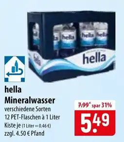 Famila Nord Ost hella Mineralwasser Angebot