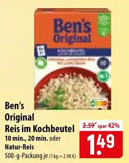Famila Nord Ost Ben's Original Reis im Kochbeutel Angebot