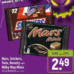 Famila Nord Ost Mars, Snickers, Twix, Bounty oder Milky Way Minis Angebot