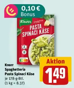 nahkauf Knorr Spaghetteria Pasta Spinaci Käse Angebot
