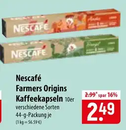 Famila Nord Ost Nescafé Farmers Origins Kaffee kapseln Angebot