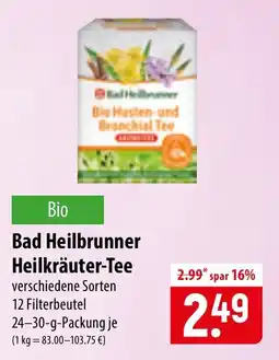 Famila Nord Ost Bad Heilbrunner Heilkräuter-Tee Angebot