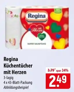 Famila Nord Ost Regina Küchentücher mit Herzen Angebot
