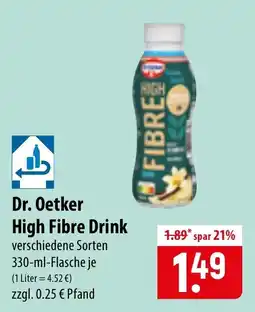 Famila Nord Ost Dr. Oetker High Fibre Drink Angebot