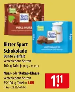 Famila Nord Ost Ritter Sport Schokolade Angebot