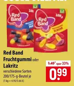 Famila Nord Ost Red Band Fruchtgummi oder Lakritz Angebot