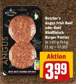 nahkauf Butcher's Angus Irish Beef oder Beef Rindfleisch Burger Patties Angebot