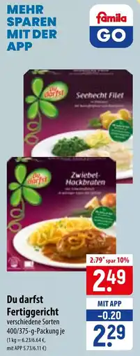 Famila Nord Ost Du darfst Fertiggericht Angebot