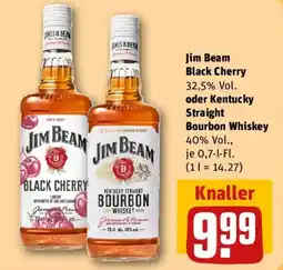 REWE Jim Beam Black Cherry oder Kentucky Straight Bourbon Whiskey Angebot