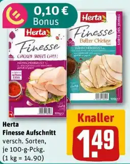 REWE Herta Finesse Aufschnitt Angebot