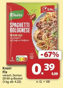 Famila Nord West Knorr Fix Angebot