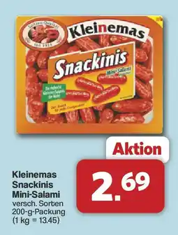 Famila Nord West Kleinemas Snackinis Mini-Salami Angebot