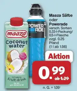 Famila Nord West Maaza Säfte oder Powerade Angebot