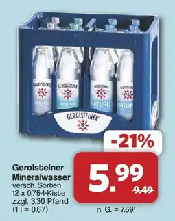 Famila Nord West Gerolsteiner Mineralwasser Angebot