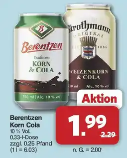 Famila Nord West Berentzen Korn Cola Angebot
