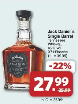 Famila Nord West Jack Daniel's Single Barrel Tennessee Whiskey Angebot