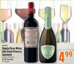 inkoop Doppio Passo Weine oder Asolo Prosecco Spumante Angebot