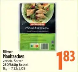 inkoop Bürger Maultaschen Angebot