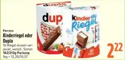 inkoop Ferrero Kinderriegel oder Duplo Angebot
