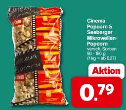 Famila Nord West Cinema Popcorn & Seeberger Mikrowellen-Popcorn Angebot