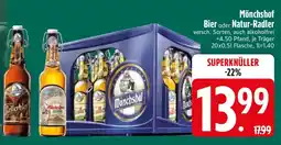 Edeka Mönchshof Bier oder Natur-Radler Angebot