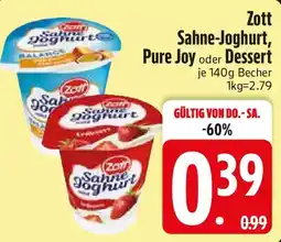 Edeka Zott Sahne-Joghurt Angebot
