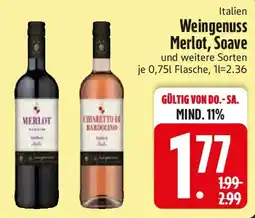 Edeka Weingenuss Merlot, Soave Angebot