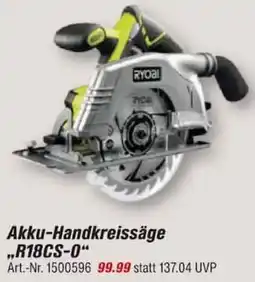 toom Baumarkt RYOBI Akku-Handkreissäge ,,R18CS-0" Angebot