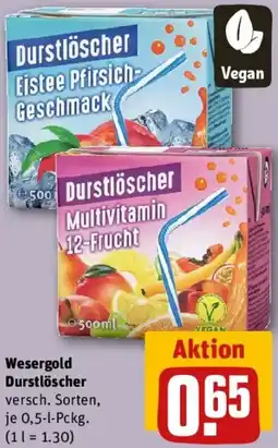 REWE Wesergold Durstlöscher Angebot
