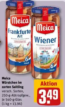 REWE Meica Würstchen im zarten Saitling Angebot