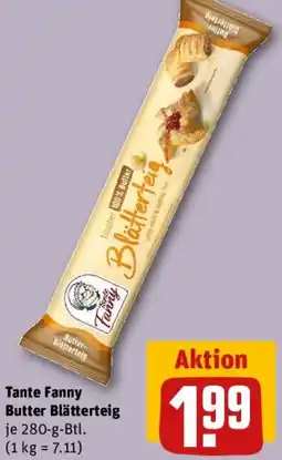 REWE Tante Fanny Butter Blätterteig Angebot