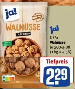 REWE Ja! walnüsse Angebot