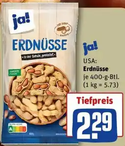 REWE Ja! erdnüsse Angebot
