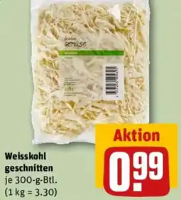 REWE Weisskohl geschnitten Angebot