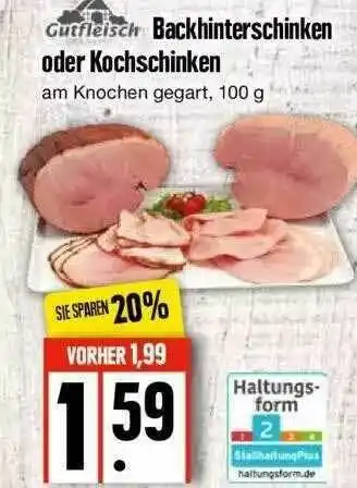 Edeka Gutfleisch Backhinterschinken Oder Kochschinken Angebot