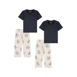 Netto Marken-Discount uncover by SCHIESSER Damen Schlafanzug Nightwear - Dreiviertel 2er Pack Angebot