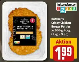 REWE Butcher's Crispy Chicken Burger Patties Angebot